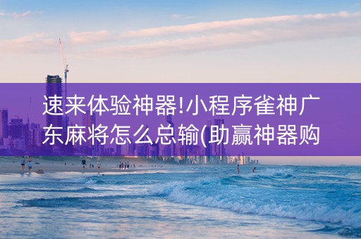 速来体验神器!小程序雀神广东麻将怎么总输(助赢神器购买)