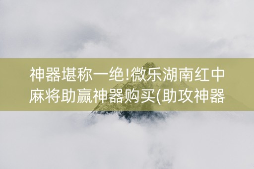 神器堪称一绝!微乐湖南红中麻将助赢神器购买(助攻神器怎么才会赢)