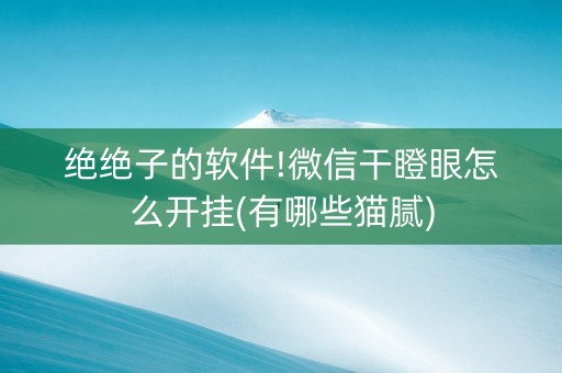 绝绝子的软件!微信干瞪眼怎么开挂(有哪些猫腻)