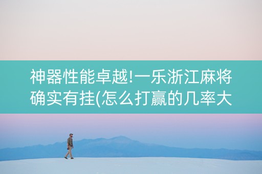 神器性能卓越!一乐浙江麻将确实有挂(怎么打赢的几率大)