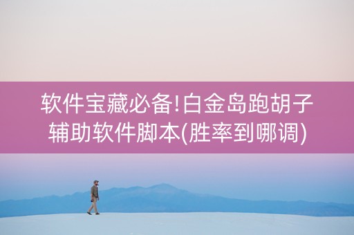 软件宝藏必备!白金岛跑胡子辅助软件脚本(胜率到哪调)