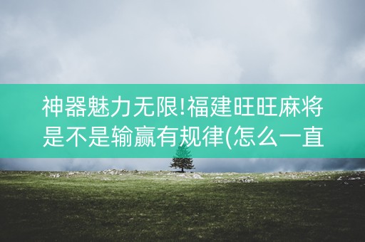 神器魅力无限!福建旺旺麻将是不是输赢有规律(怎么一直赢)