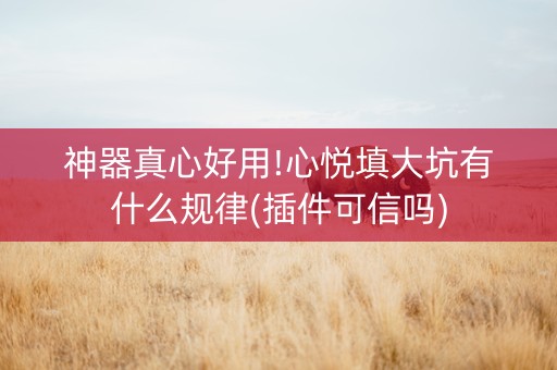 神器真心好用!心悦填大坑有什么规律(插件可信吗)