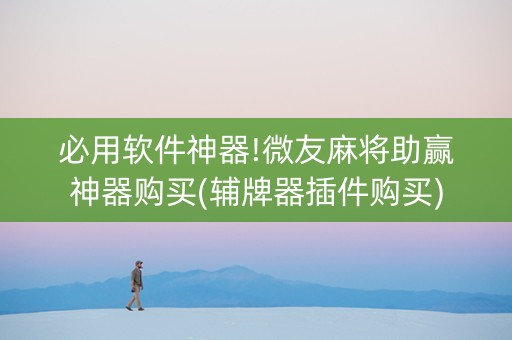 必用软件神器!微友麻将助赢神器购买(辅牌器插件购买)
