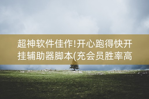 超神软件佳作!开心跑得快开挂辅助器脚本(充会员胜率高)