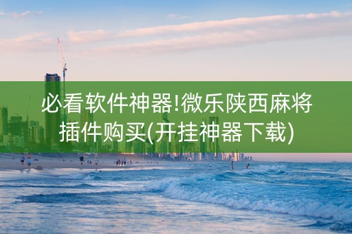 必看软件神器!微乐陕西麻将插件购买(开挂神器下载)