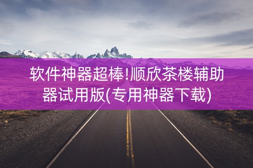 软件神器超棒!顺欣茶楼辅助器试用版(专用神器下载)
