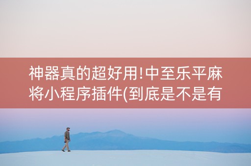 神器真的超好用!中至乐平麻将小程序插件(到底是不是有挂)