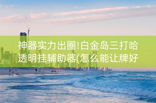 神器实力出圈!白金岛三打哈透明挂辅助器(怎么能让牌好一点)