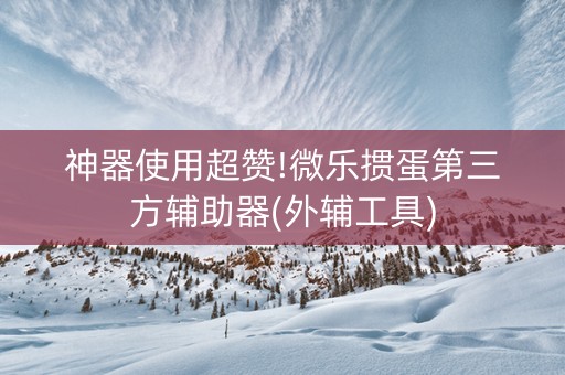 神器使用超赞!微乐掼蛋第三方辅助器(外辅工具)