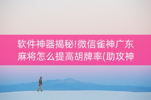 软件神器揭秘!微信雀神广东麻将怎么提高胡牌率(助攻神器怎么才会赢)