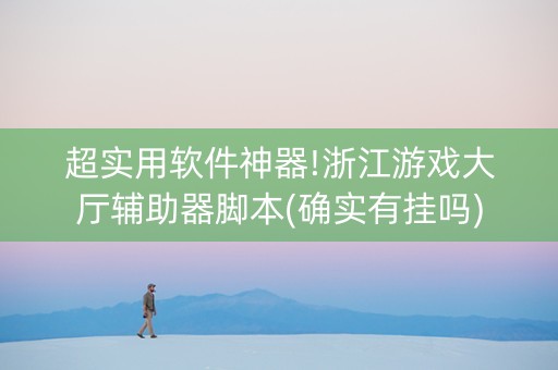 超实用软件神器!浙江游戏大厅辅助器脚本(确实有挂吗)