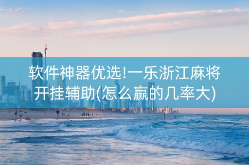 软件神器优选!一乐浙江麻将开挂辅助(怎么赢的几率大)