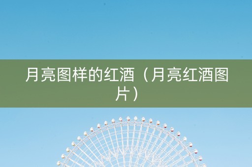 月亮图样的红酒（月亮红酒图片）