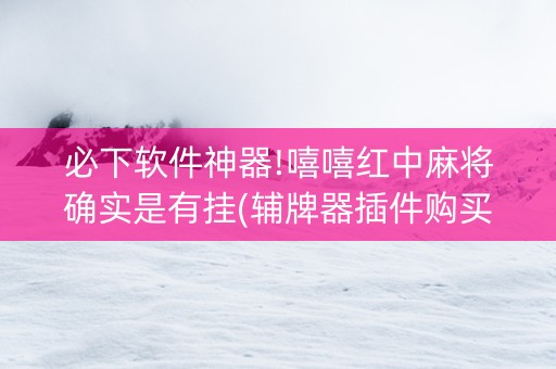 必下软件神器!嘻嘻红中麻将确实是有挂(辅牌器插件购买)