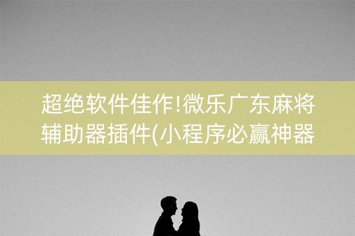 超绝软件佳作!微乐广东麻将辅助器插件(小程序必赢神器)