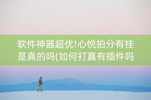 软件神器超优!心悦拍分有挂是真的吗(如何打赢有插件吗)
