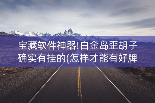 宝藏软件神器!白金岛歪胡子确实有挂的(怎样才能有好牌)