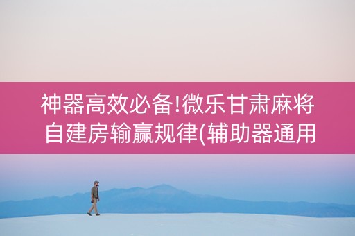 神器高效必备!微乐甘肃麻将自建房输赢规律(辅助器通用版)