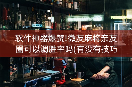 软件神器爆赞!微友麻将亲友圈可以调胜率吗(有没有技巧)