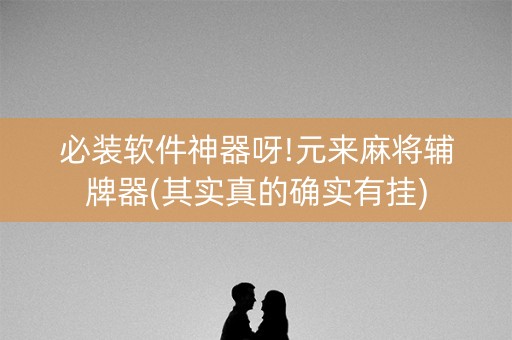必装软件神器呀!元来麻将辅牌器(其实真的确实有挂)