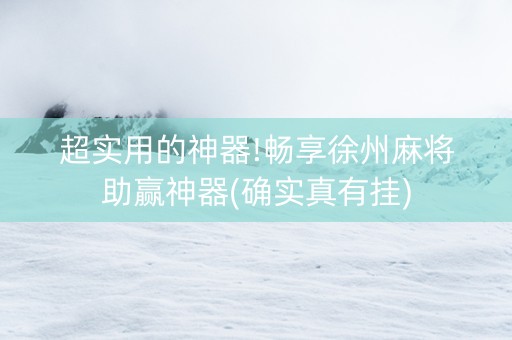 超实用的神器!畅享徐州麻将助赢神器(确实真有挂)