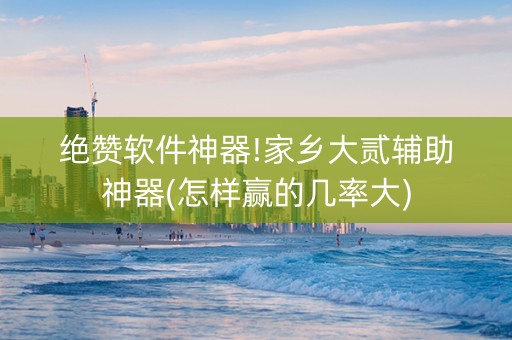 绝赞软件神器!家乡大贰辅助神器(怎样赢的几率大)