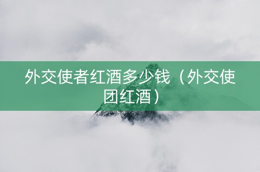 外交使者红酒多少钱（外交使团红酒）