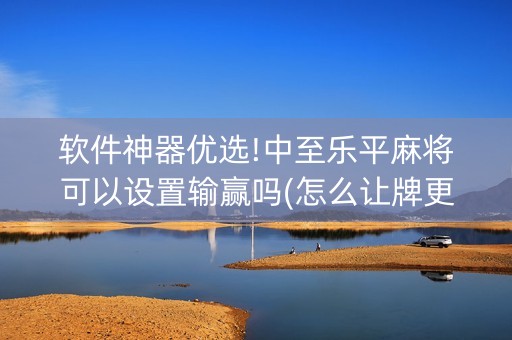 软件神器优选!中至乐平麻将可以设置输赢吗(怎么让牌更好)