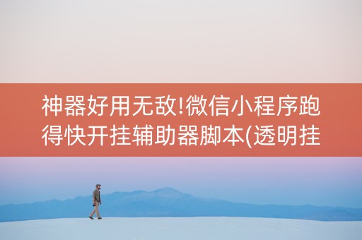 神器好用无敌!微信小程序跑得快开挂辅助器脚本(透明挂辅助器)