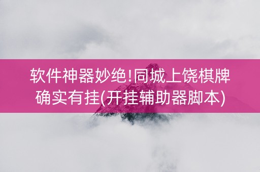 软件神器妙绝!同城上饶棋牌确实有挂(开挂辅助器脚本)