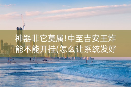 神器非它莫属!中至吉安王炸能不能开挂(怎么让系统发好牌)