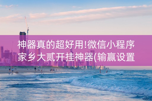 神器真的超好用!微信小程序家乡大贰开挂神器(输赢设置胡牌规律)