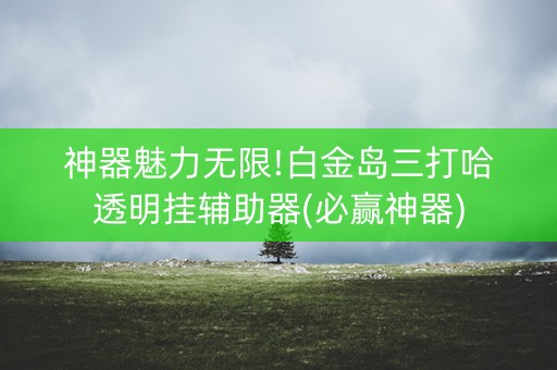 神器魅力无限!白金岛三打哈透明挂辅助器(必赢神器)