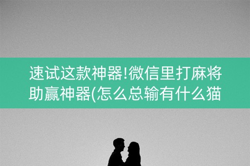 速试这款神器!微信里打麻将助赢神器(怎么总输有什么猫腻)