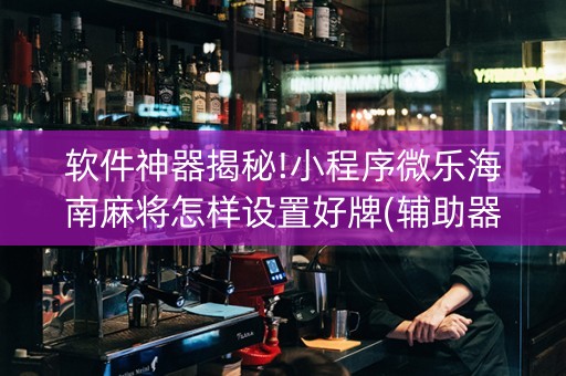 软件神器揭秘!小程序微乐海南麻将怎样设置好牌(辅助器插件)