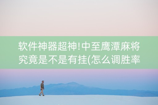 软件神器超神!中至鹰潭麻将究竟是不是有挂(怎么调胜率)