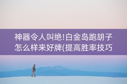 神器令人叫绝!白金岛跑胡子怎么样来好牌(提高胜率技巧)