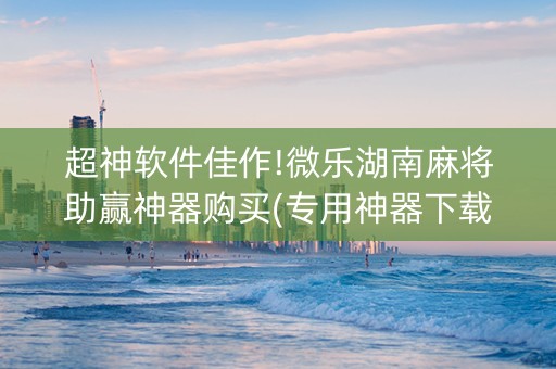 超神软件佳作!微乐湖南麻将助赢神器购买(专用神器下载)