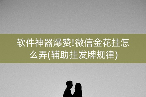 软件神器爆赞!微信金花挂怎么弄(辅助挂发牌规律)