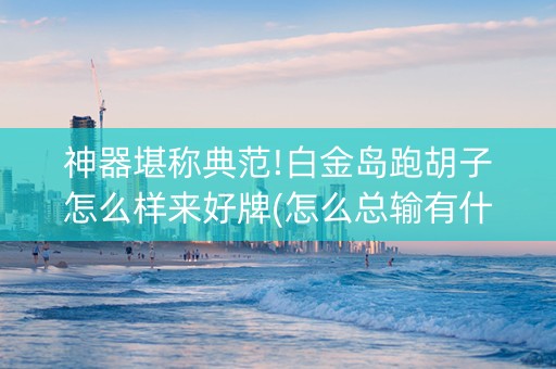 神器堪称典范!白金岛跑胡子怎么样来好牌(怎么总输有什么猫腻)