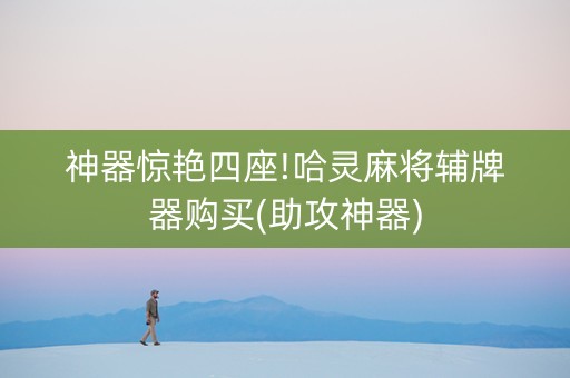 神器惊艳四座!哈灵麻将辅牌器购买(助攻神器)