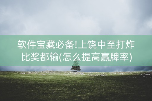 软件宝藏必备!上饶中至打炸比奖都输(怎么提高赢牌率)