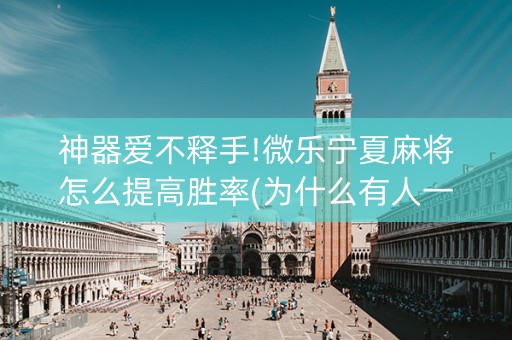 神器爱不释手!微乐宁夏麻将怎么提高胜率(为什么有人一直赢)