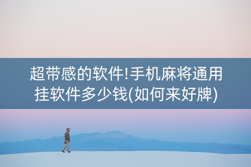 超带感的软件!手机麻将通用挂软件多少钱(如何来好牌)