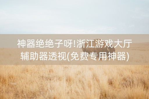 神器绝绝子呀!浙江游戏大厅辅助器透视(免费专用神器)