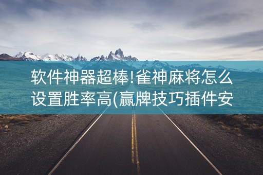 软件神器超棒!雀神麻将怎么设置胜率高(赢牌技巧插件安装)