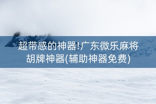 超带感的神器!广东微乐麻将胡牌神器(辅助神器免费)
