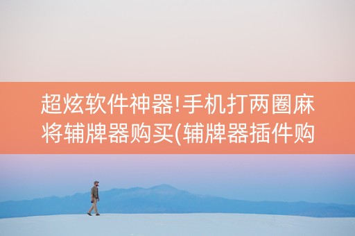 超炫软件神器!手机打两圈麻将辅牌器购买(辅牌器插件购买)