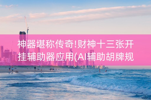神器堪称传奇!财神十三张开挂辅助器应用(AI辅助胡牌规则)